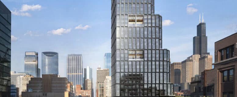 Updated rendering of 725 W Randolph St by KPF